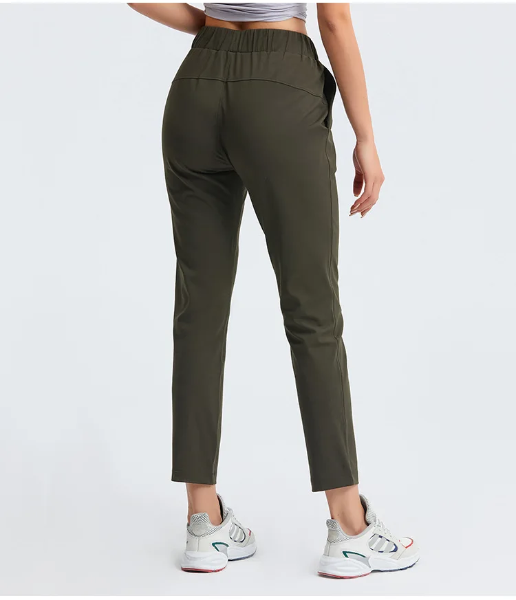 Flowing YOGA Outfits Top Women Leggings Gym Women's Pants Yoga Sport Tights High Waist Loose Straight Tube Leisure Elasticity Women's Tracksuit - Image 4