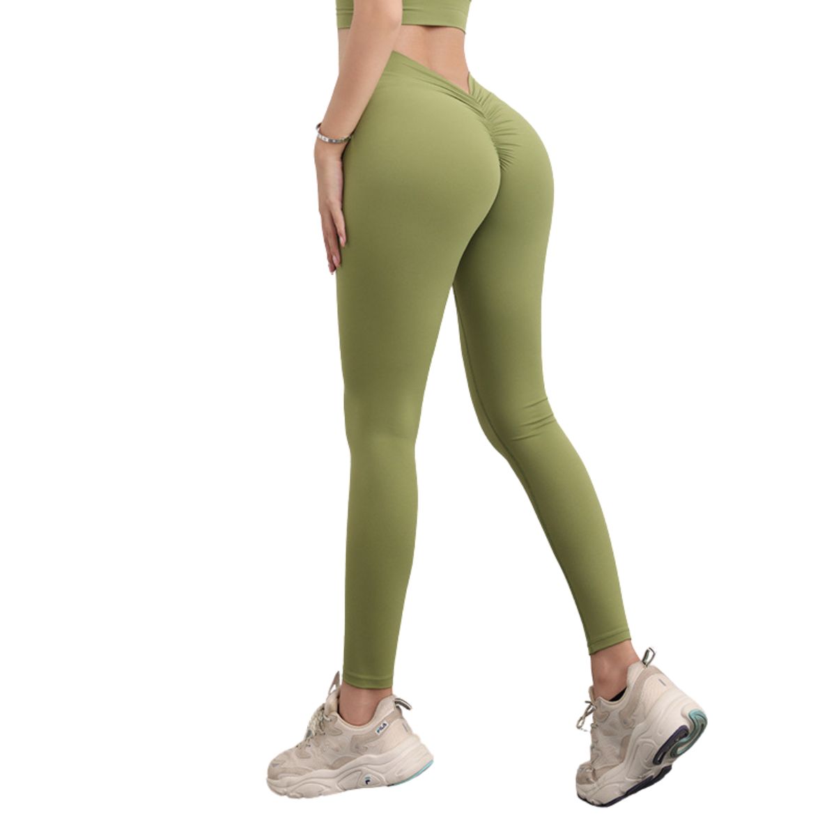Back V Leggings Scrunch Fitness Yoga Pants Women Workout High Waisted 2024 Model - Image 8