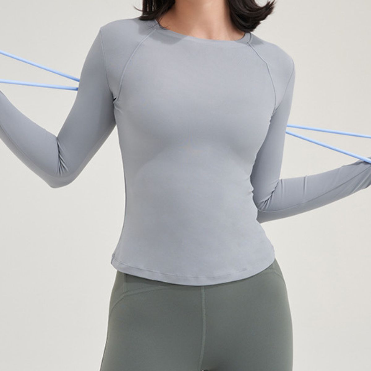 Yoga Women Quick Dry Long Sleeve Top Autumn And Winter Wear Fitness Running Sports Pilates - Image 3